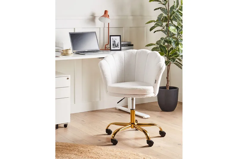 Kontorsstol Monticello Vitt/guld/svart - Vitt/guld/svart - Möbler - Fåtölj & stolar - Kontorsstol & skrivbordsstol