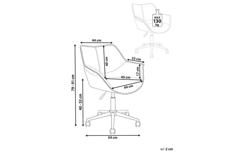 Kontorsstol Newdale Ljusbrun - Ljusbrun - Möbler - Fåtölj & stolar - Kontorsstol & skrivbordsstol