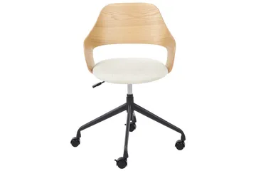 Kontorsstol Novato - Ljus trä, beige - Möbler - Fåtölj & stolar - Kontorsstol & skrivbordsstol