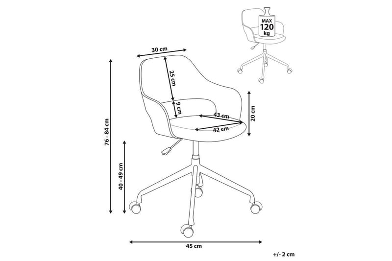 Kontorsstol Novato - Ljus trä, beige - Möbler - Fåtölj & stolar - Kontorsstol & skrivbordsstol
