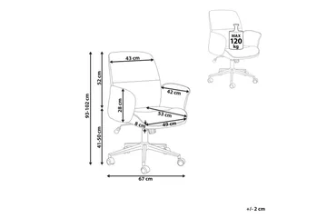 Kontorsstol Ravishing Brun - Brun - Möbler - Fåtölj & stolar - Kontorsstol & skrivbordsstol