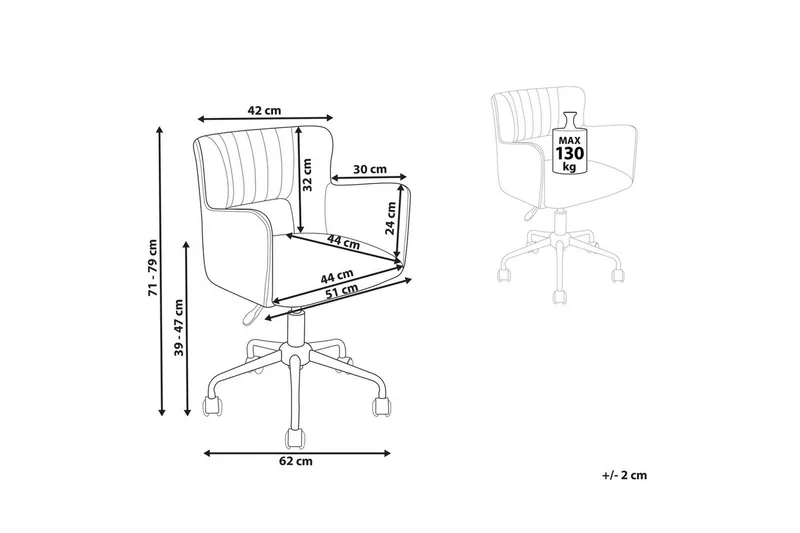 Kontorsstol Sanilac Beige/grå/svart - Beige/grå/svart - Möbler - Fåtölj & stolar - Kontorsstol & skrivbordsstol