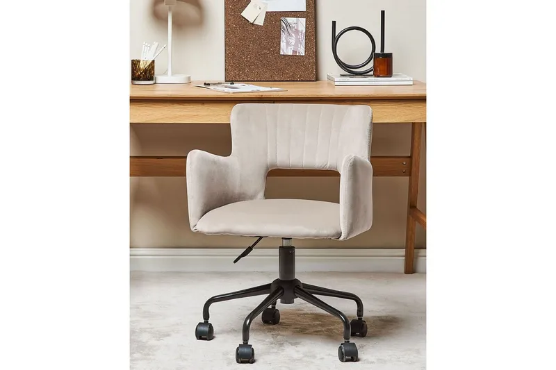 Kontorsstol Sanilac Beige/grå/svart - Beige/grå/svart - Möbler - Fåtölj & stolar - Kontorsstol & skrivbordsstol