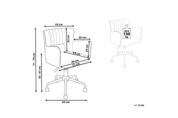 Kontorsstol Sanilac Blå - Blå - Möbler - Fåtölj & stolar - Kontorsstol & skrivbordsstol