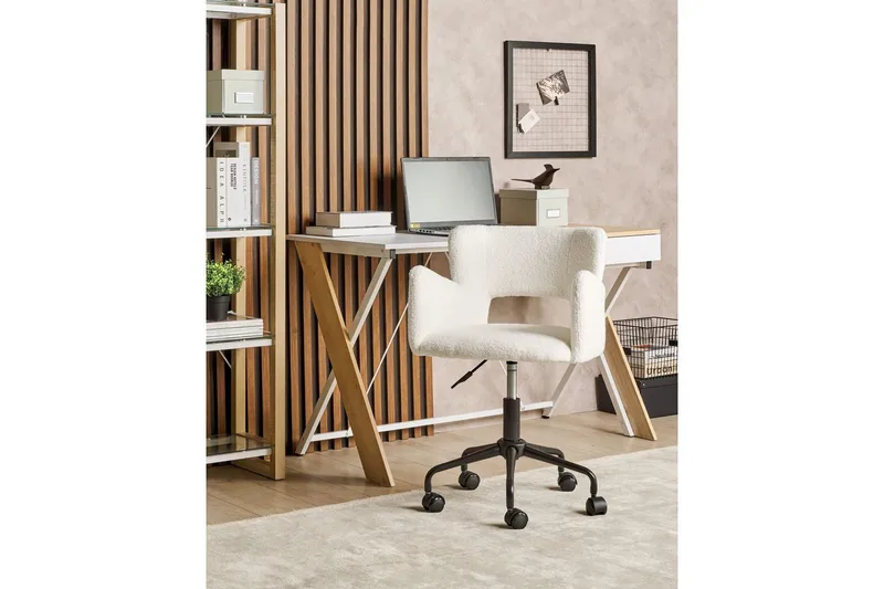 Kontorsstol Sanilac Vit/Svart - Vit/Svart - Möbler - Fåtölj & stolar - Kontorsstol & skrivbordsstol