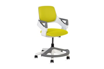 Barnstol Rookee För 4-14År 64x64xh76-93 cm Gul/Vit - Möbler - Barnmöbler - Barnstol - Skrivbordsstol barn