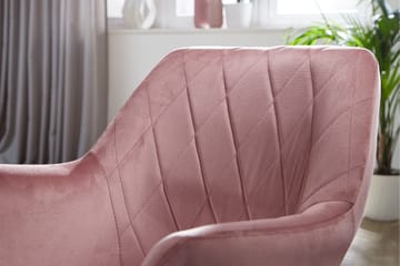Clanton Kontorsstol med Armstöd - Rosa/Guld - Möbler - Fåtölj & stolar - Kontorsstol & skrivbordsstol