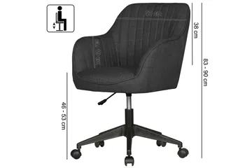 Daquavious Kontorsstol - Svart - Möbler - Fåtölj & stolar - Kontorsstol & skrivbordsstol