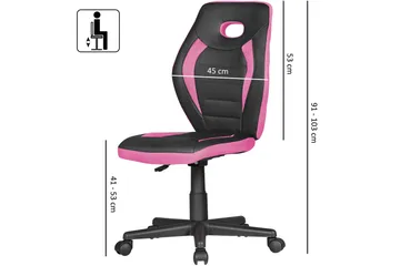 Handerson Skrivbordsstol för Barn - Rosa - Möbler - Barnmöbler - Barnstol - Skrivbordsstol barn