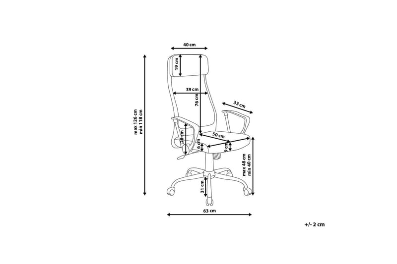 Hanfling Kontorsstol - Vit - Möbler - Fåtölj & stolar - Kontorsstol & skrivbordsstol