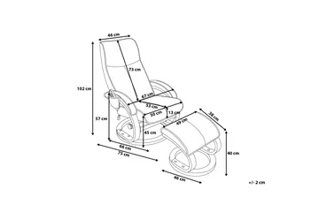 Hero Recliner med fotpall - Svart - Möbler - Fåtölj & stolar - Fåtölj - Massagestol & massagefåtölj