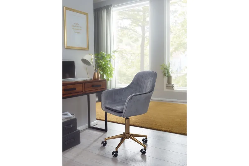 Hubdam Kontorsstol - Grå/Silver - Möbler - Fåtölj & stolar - Kontorsstol & skrivbordsstol