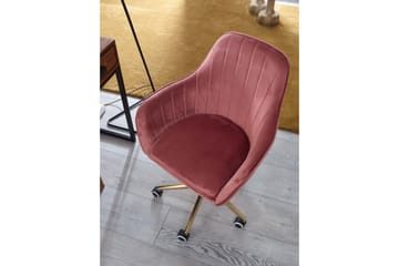 Hubdam Kontorsstol - Rosa/Guld - Möbler - Fåtölj & stolar - Kontorsstol & skrivbordsstol