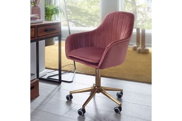Hubdam Kontorsstol - Rosa/Guld - Möbler - Fåtölj & stolar - Kontorsstol & skrivbordsstol