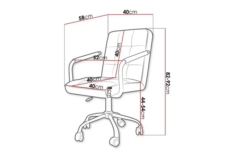 Kintore Kontorsstol White - Möbler - Fåtölj & stolar - Kontorsstol & skrivbordsstol