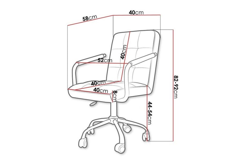 Kintore Kontorsstol White - Möbler - Fåtölj & stolar - Kontorsstol & skrivbordsstol