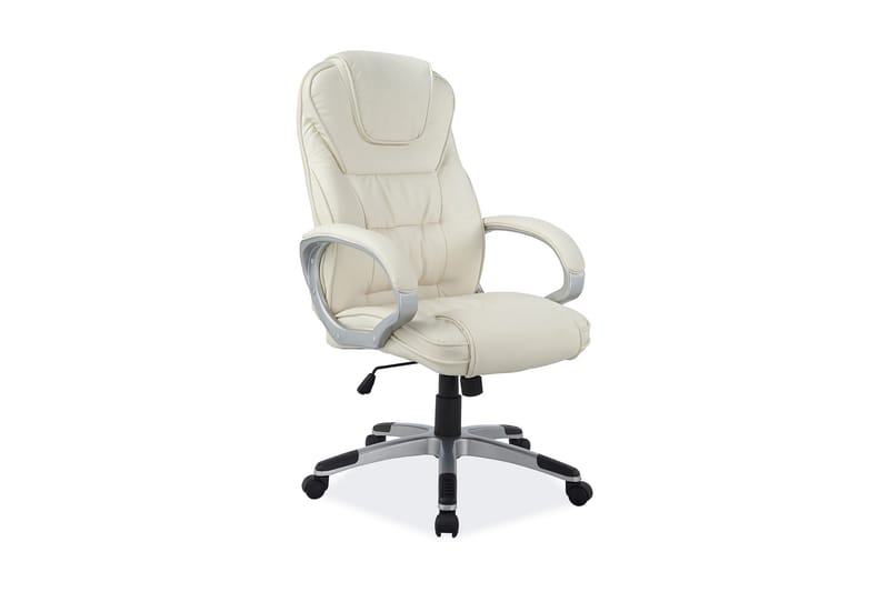Kontorsstol Alderly Ställbar - Konstläder/Beige - Möbler - Fåtölj & stolar - Kontorsstol & skrivbordsstol