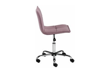 Kontorsstol Bartal Konstläder - Rosa|Krom - Möbler - Fåtölj & stolar - Kontorsstol & skrivbordsstol