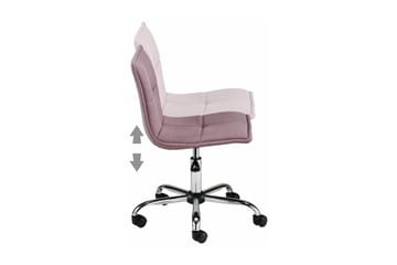 Kontorsstol Bartal Konstläder - Rosa|Krom - Möbler - Fåtölj & stolar - Kontorsstol & skrivbordsstol