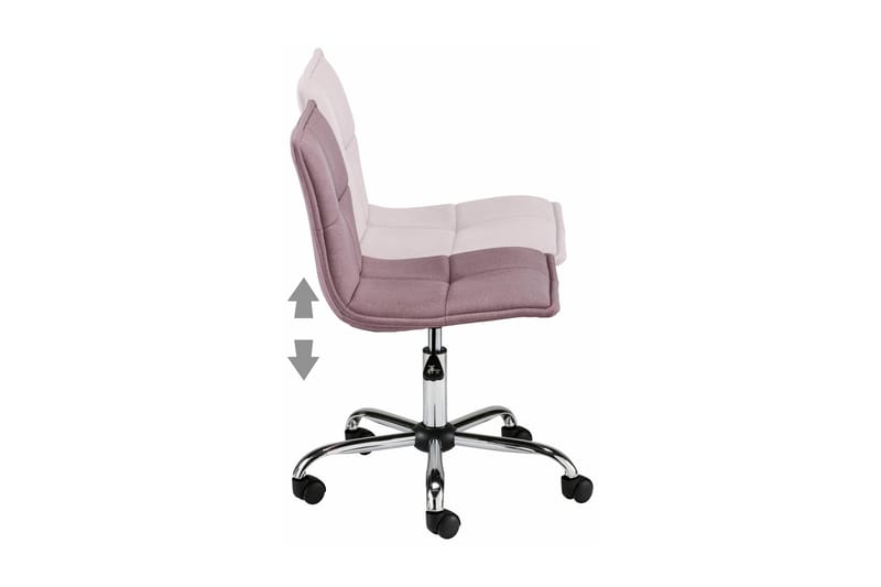 Kontorsstol Bartal Konstläder - Rosa|Krom - Möbler - Fåtölj & stolar - Kontorsstol & skrivbordsstol