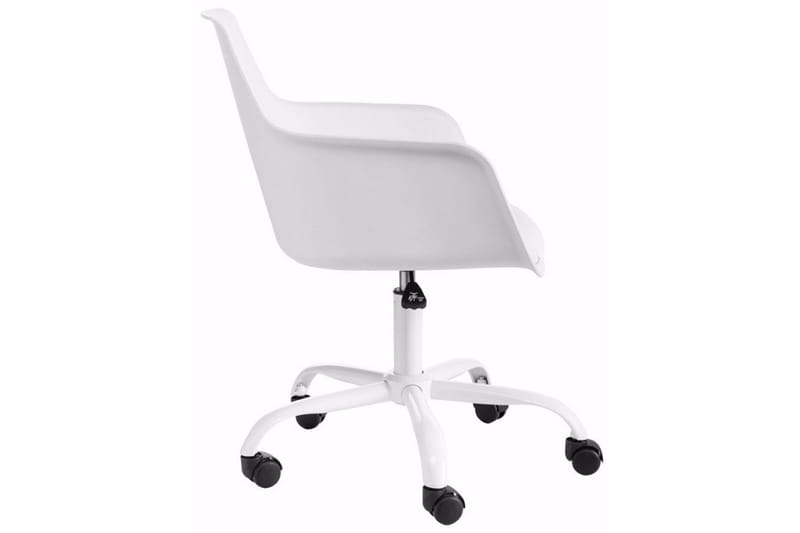 Kontorsstol Leslie - PU|Vit|Metall - Möbler - Fåtölj & stolar - Kontorsstol & skrivbordsstol