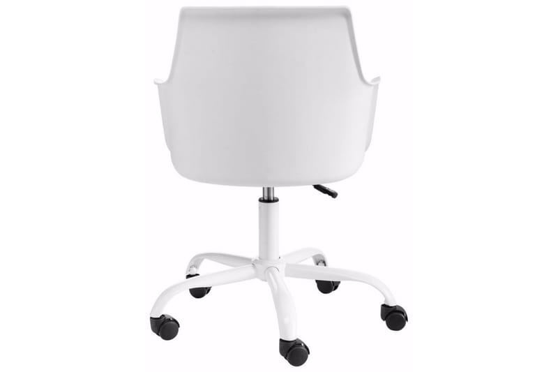 Kontorsstol Leslie - PU|Vit|Metall - Möbler - Fåtölj & stolar - Kontorsstol & skrivbordsstol