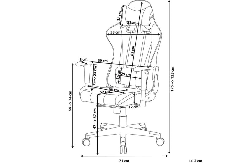 Kontorsstol Racer - Svart - Möbler - Fåtölj & stolar - Kontorsstol & skrivbordsstol