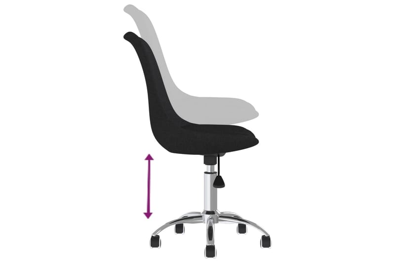 Kontorsstol snurrbar svart tyg - Svart - Kontorsstol & skrivbordsstol