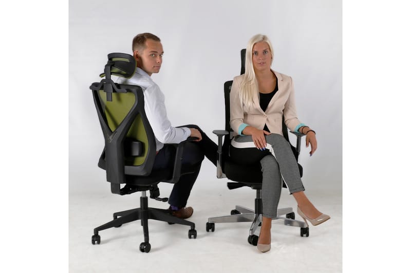 Kontorstol MIKE 64x65xH110-120cm svart/grå - Möbler - Fåtölj & stolar - Kontorsstol & skrivbordsstol