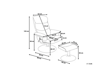 Legend Recliner med fotpall - Grå - Möbler - Fåtölj & stolar - Fåtölj - Massagestol & massagefåtölj