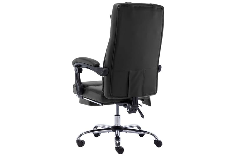 Massagekontorsstol svart konstläder - Svart - Kontorsstol & skrivbordsstol