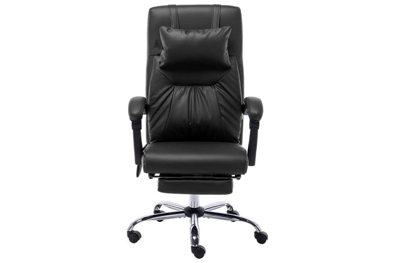 Massagekontorsstol svart konstläder - Svart - Kontorsstol & skrivbordsstol