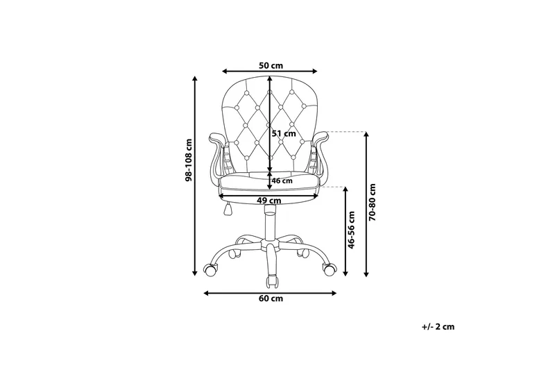 Princess Kontorsstol - Rosa - Möbler - Fåtölj & stolar - Kontorsstol & skrivbordsstol