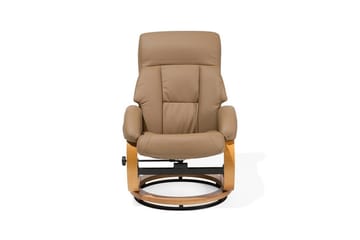 Reclinerstol Force med fotpall - Beige - Möbler - Fåtölj & stolar - Kontorsstol & skrivbordsstol