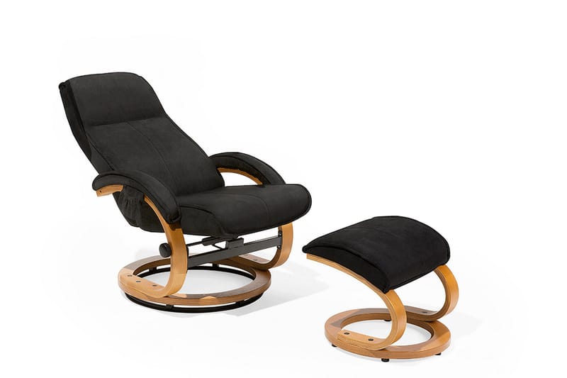 Reclinerstol HERO med fotpall - Svart - Möbler - Fåtölj & stolar - Kontorsstol & skrivbordsstol