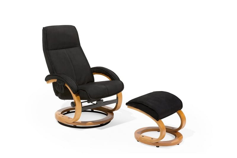 Reclinerstol HERO med fotpall - Svart - Möbler - Fåtölj & stolar - Kontorsstol & skrivbordsstol