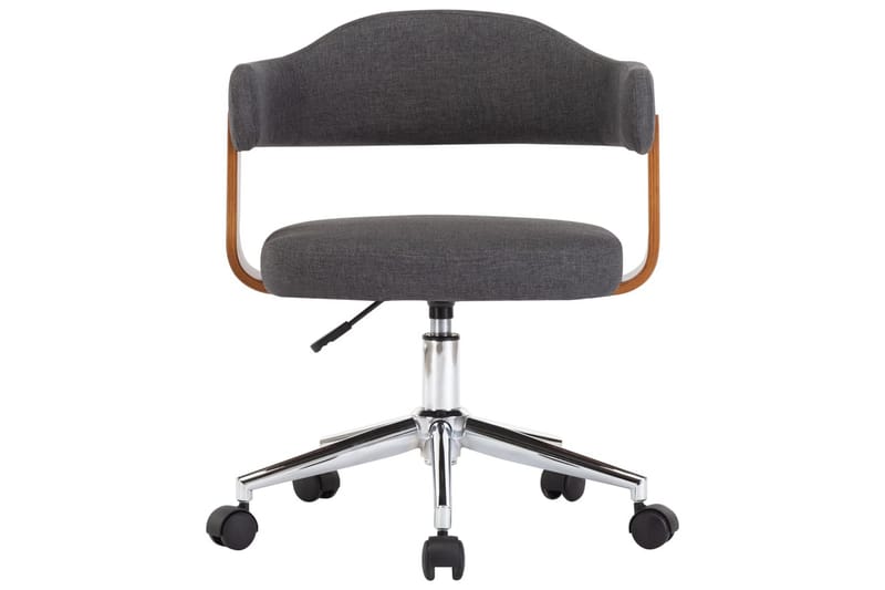 Snurrbar kontorsstol böjträ och tyg grå - Grå - Kontorsstol & skrivbordsstol