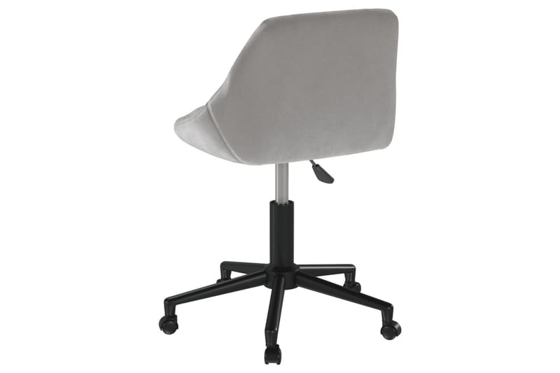 Snurrbar kontorsstol ljusgrå sammet - Grå - Kontorsstol & skrivbordsstol
