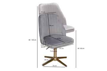 Willowdale Kontorsstol - Grå/Guld - Möbler - Fåtölj & stolar - Kontorsstol & skrivbordsstol