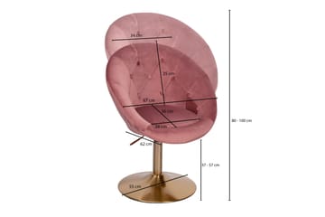 Willowdale Kontorsstol - Mörkrosa/Guld - Möbler - Fåtölj & stolar - Kontorsstol & skrivbordsstol