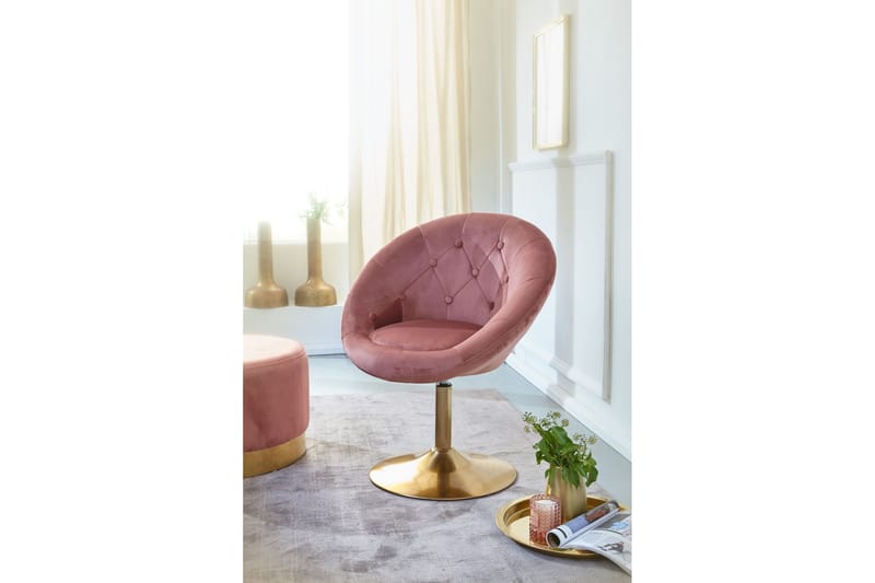 Willowdale Kontorsstol - Mörkrosa/Guld - Möbler - Fåtölj & stolar - Kontorsstol & skrivbordsstol