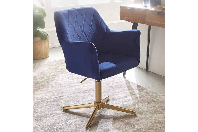 Willowdale Kontorsstol med Armstöd - Mörkblå/Guld - Möbler - Fåtölj & stolar - Kontorsstol & skrivbordsstol
