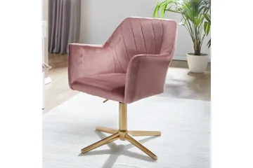Willowdale Kontorsstol med Armstöd - Rosa/Guld - Möbler - Fåtölj & stolar - Kontorsstol & skrivbordsstol