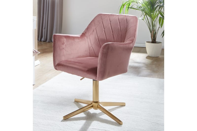 Willowdale Kontorsstol med Armstöd - Rosa/Guld - Möbler - Fåtölj & stolar - Kontorsstol & skrivbordsstol