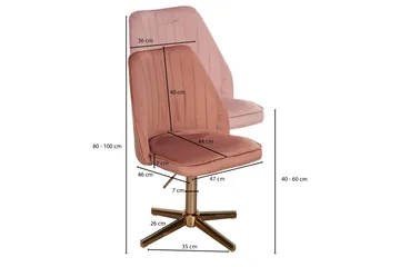 Willowdale Kontorsstol - Rosa/Guld - Möbler - Fåtölj & stolar - Kontorsstol & skrivbordsstol