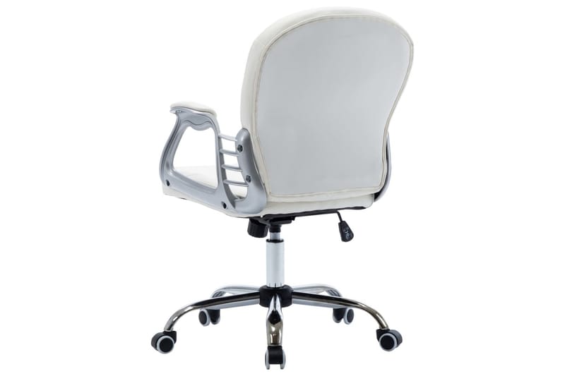 Kontorsstol snurrbar vit konstläder - Vit - Kontorsstol & skrivbordsstol
