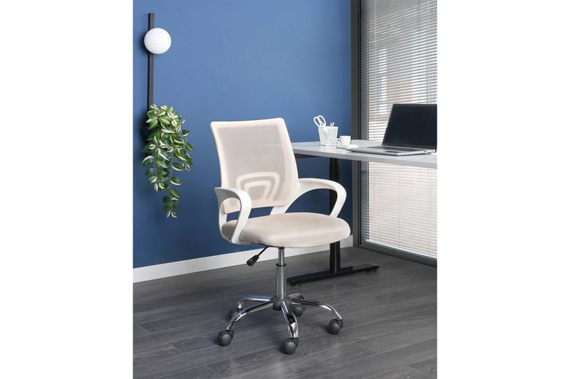 Kontorsstol Solid - Beige, Silver, Vit - Möbler - Fåtölj & stolar - Kontorsstol & skrivbordsstol
