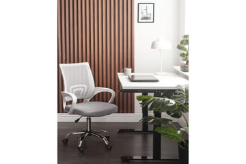 Kontorsstol Solid Grå/Silver/Vit - Grå/Silver/Vit - Möbler - Fåtölj & stolar - Kontorsstol & skrivbordsstol