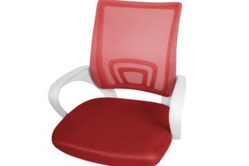 Kontorsstol Solid Röd/Silver/Vit - Röd/Silver/Vit - Möbler - Fåtölj & stolar - Kontorsstol & skrivbordsstol