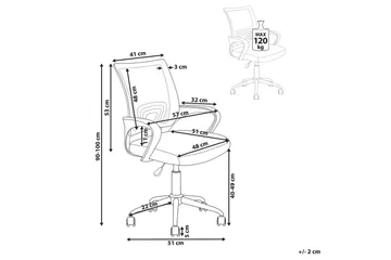Kontorsstol Solid - Svart, vit, silver - Möbler - Fåtölj & stolar - Kontorsstol & skrivbordsstol